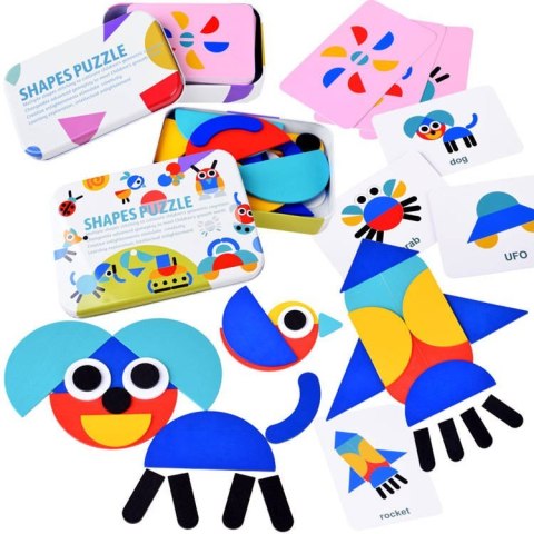 Drewniana Układanka Montessori Tangram ZA4377 Drewniana Układanka Montessori Tangram ZA4377