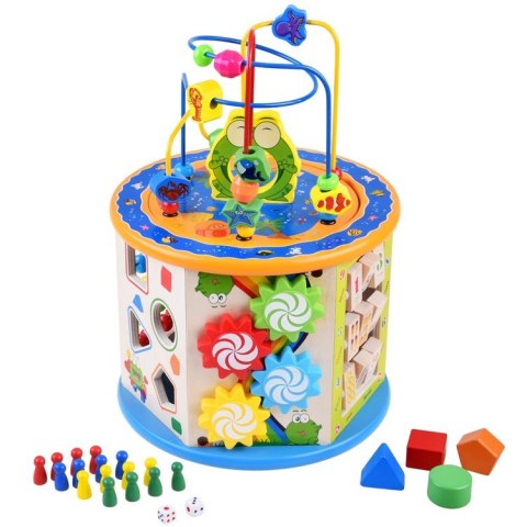 Drewniana kostka edukacyjna sorter 8w1 ZA4117 Drewniana kostka edukacyjna sorter 8w1 ZA4117