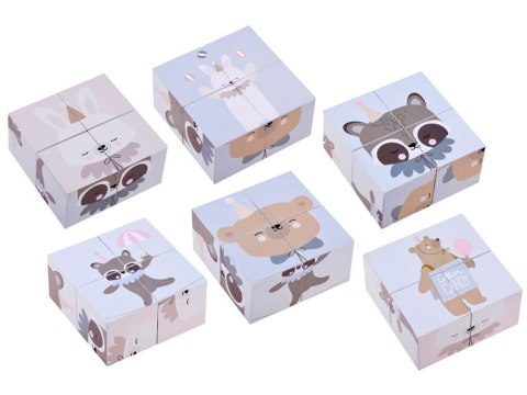 Drewniane Klocki puzzle zwierzątka obrazki ZA4114 Drewniane Klocki puzzle zwierzątka obrazki ZA4114
