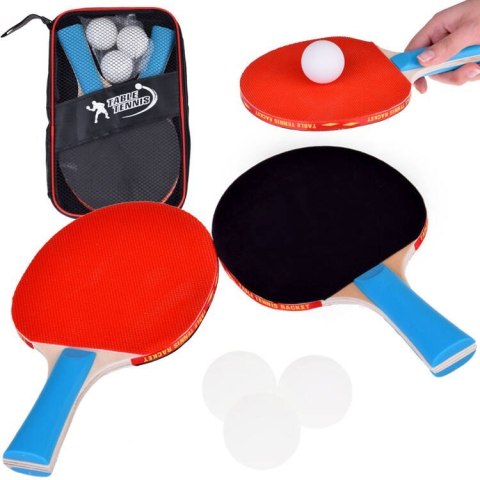 Drewniane PALETKI do gry w ping-pong + 3 piłeczki Tenis stołowy SP0768 Drewniane PALETKI do gry w ping-pong + 3 piłeczki Tenis stołowy SP0768