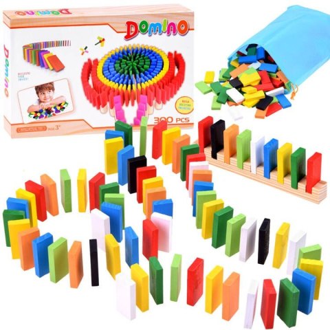 Drewniane kolorowe DOMINO klocki 300 ele ZA3861 Drewniane kolorowe DOMINO klocki 300 ele ZA3861