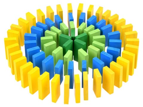 Drewniane kolorowe DOMINO klocki 300 ele ZA3861 Drewniane kolorowe DOMINO klocki 300 ele ZA3861