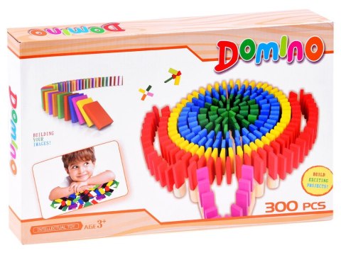Drewniane kolorowe DOMINO klocki 300 ele ZA3861 Drewniane kolorowe DOMINO klocki 300 ele ZA3861