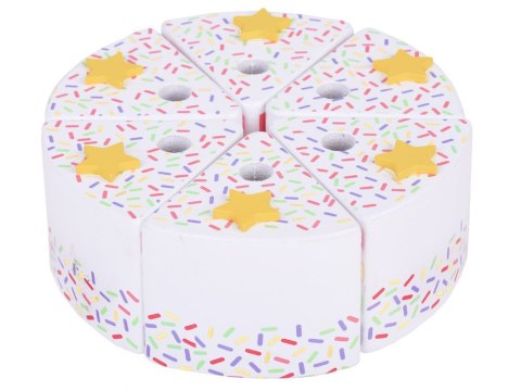 Drewniany Kolorowy Tort urodzinowy do krojenia Zabawa w Urodziny ZA5386 Drewniany Kolorowy Tort urodzinowy do krojenia Zabawa w Urodziny ZA5386