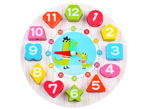 Drewniany edukacyjny Zegar z sorterem ZA3608 Drewniany edukacyjny Zegar z sorterem ZA3608