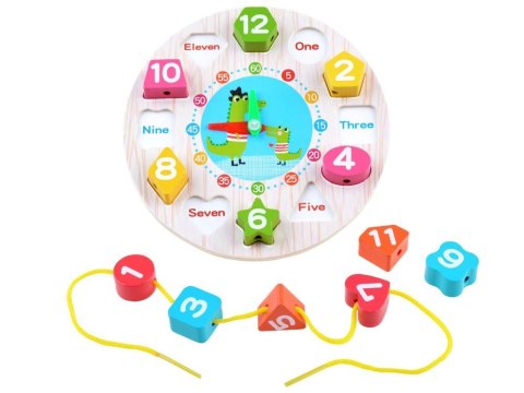 Drewniany edukacyjny Zegar z sorterem ZA3608 Drewniany edukacyjny Zegar z sorterem ZA3608