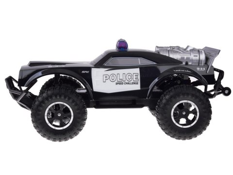 Duże auto sterowane monster truck POLICJA na pilota oświetlenie RC0626 Duże auto sterowane monster truck POLICJA na pilota oświetlenie RC0626