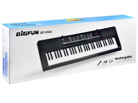 Duży Keyboard BF-950A Organy 61 klawiszy + mikrofon IN0140 Duży Keyboard BF-950A Organy 61 klawiszy + mikrofon IN0140