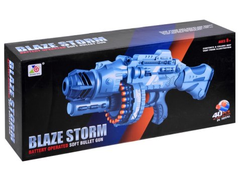 Duży Pistolet wyrzutnia BLASTER piankowe naboje 40 szt ZA3796 Duży Pistolet wyrzutnia BLASTER piankowe naboje 40 szt ZA3796