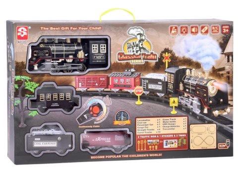 Duży Retro POCIĄG Lokomotywa Kolejka na pilota Światło Para Dźwięk RC0700 Duży Retro POCIĄG Lokomotywa Kolejka na pilota Światło Para Dźwięk RC0700