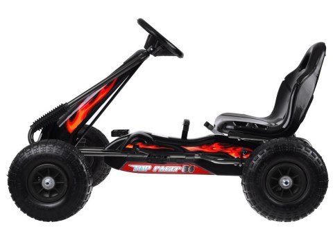 Duży gokart na pedały regulowane siedzisko pompowane koła SP0839 Duży gokart na pedały regulowane siedzisko pompowane koła SP0839