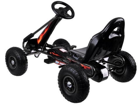 Duży gokart na pedały regulowane siedzisko pompowane koła SP0839 Duży gokart na pedały regulowane siedzisko pompowane koła SP0839