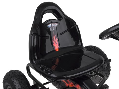 Duży gokart na pedały regulowane siedzisko pompowane koła SP0839 Duży gokart na pedały regulowane siedzisko pompowane koła SP0839