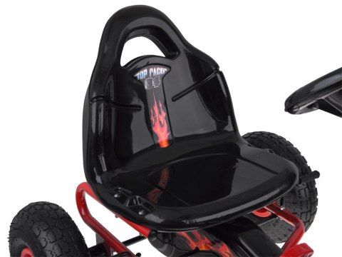 Duży gokart na pedały regulowane siedzisko pompowane koła SP0839 Duży gokart na pedały regulowane siedzisko pompowane koła SP0839