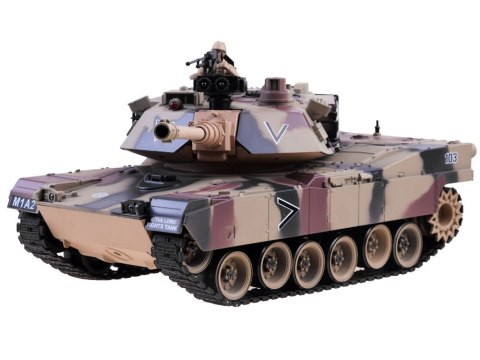 Duży zdalnie sterowany CZOŁG US M1A2 na pilota strzela 1:18 RC0252MO Duży zdalnie sterowany CZOŁG US M1A2 na pilota strzela 1:18 RC0252MO