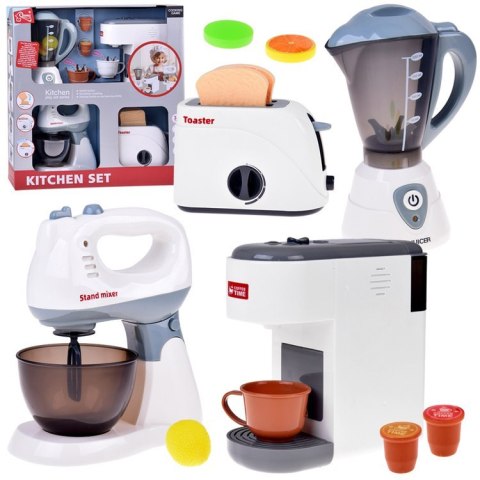 Duży zestaw małe AGD do zabawy mikser toster blender ekspres ZA5577 Duży zestaw małe AGD do zabawy mikser toster blender ekspres ZA5577