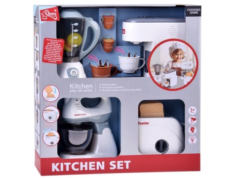 Duży zestaw małe AGD do zabawy mikser toster blender ekspres ZA5577 Duży zestaw małe AGD do zabawy mikser toster blender ekspres ZA5577