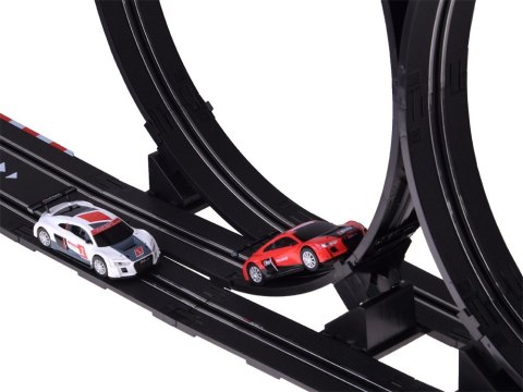 Elektryczny tor rajdowy wyścigowy samochodowy 2 auta AUDI 4,5m RC0619 Elektryczny tor rajdowy wyścigowy samochodowy 2 auta AUDI 4,5m RC0619