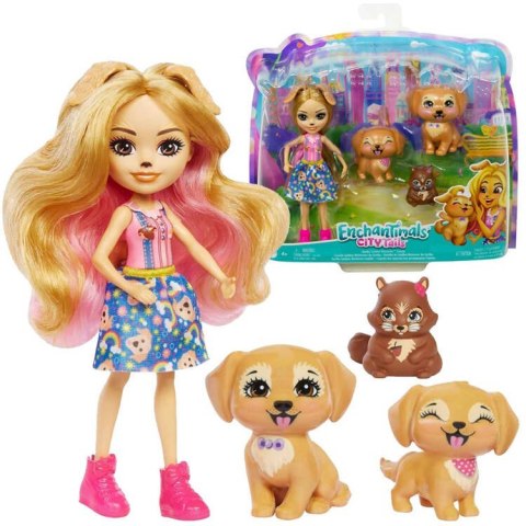 Enchantimals Lalka Golden Retriever figurki szczeniaków wiewiórka ZA5088 Enchantimals Lalka Golden Retriever figurki szczeniaków wiewiórka ZA5088