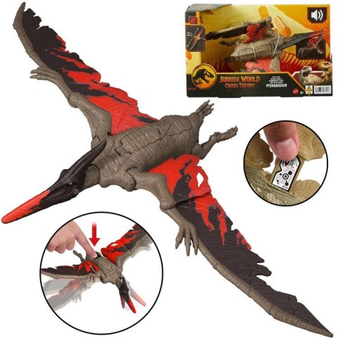 Figurka Dinozaur Pteranodon Jurassic World dźwięk ruchome elementy ZA6059 Figurka Dinozaur Pteranodon Jurassic World dźwięk ruchome elementy ZA6059