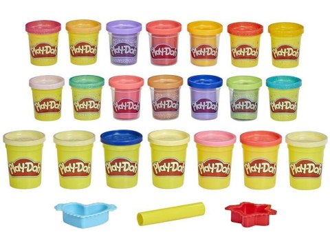 Hasbro Ciastolina brokatowa Play-Doh 21 kolorów + foremki ZA5120 Hasbro Ciastolina brokatowa Play-Doh 21 kolorów + foremki ZA5120