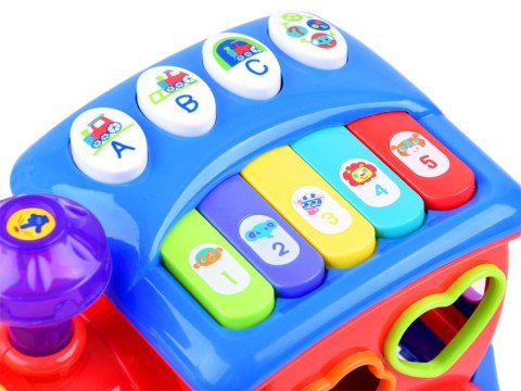 Interaktywna LOKOMOTYWA Sorter + kolorowe klocki Muzyka + światło ZA0104 Interaktywna LOKOMOTYWA Sorter + kolorowe klocki Muzyka + światło ZA0104