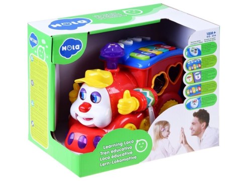 Interaktywna LOKOMOTYWA Sorter + kolorowe klocki Muzyka + światło ZA0104 Interaktywna LOKOMOTYWA Sorter + kolorowe klocki Muzyka + światło ZA0104