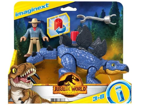 Jurassic World zestaw Imaginext figurki Stegosaurus + Dr. Grant ZA5097 Jurassic World zestaw Imaginext figurki Stegosaurus + Dr. Grant ZA5097