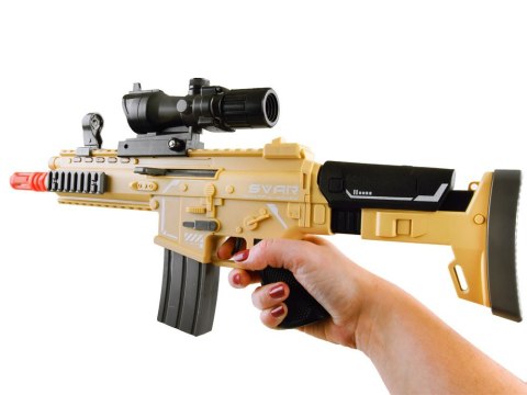 Karabin na naboje piankowe strzela świeci ZA3999 Karabin na naboje piankowe strzela świeci ZA3999