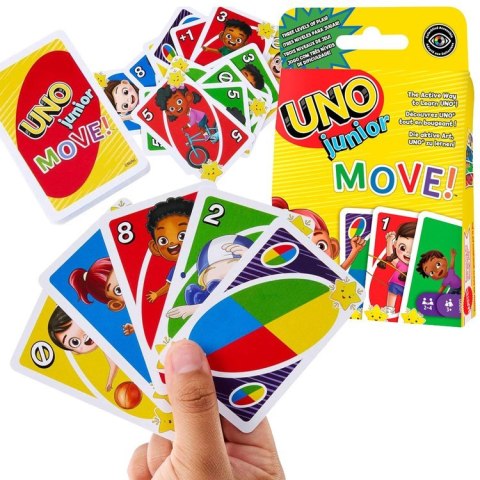 Karty do gry UNO Junior Move Gra karciana dla dzieci GR0776 Karty do gry UNO Junior Move Gra karciana dla dzieci GR0776