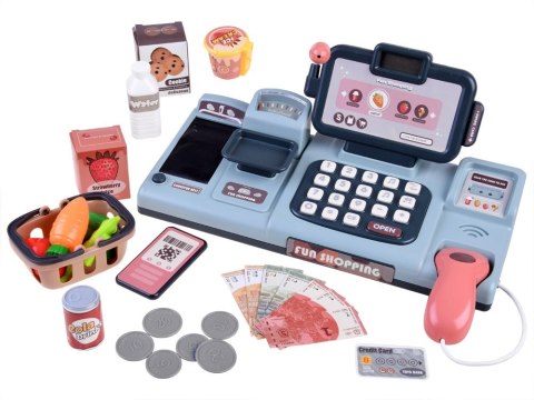 Kasa fiskalna dla dzieci skaner waga smartfon koszyk zabawa w sklep ZA4147 Kasa fiskalna dla dzieci skaner waga smartfon koszyk zabawa w sklep ZA4147