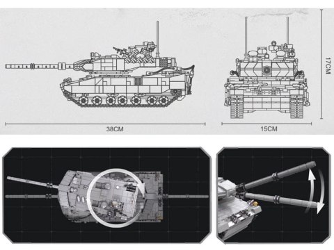 Klocki konstrukcyjne Wojskowy CZOŁG niemiecki Leopard 2A7 - 1498 ele ZA5758 Klocki konstrukcyjne Wojskowy CZOŁG niemiecki Leopard 2A7 - 1498 ele ZA5758