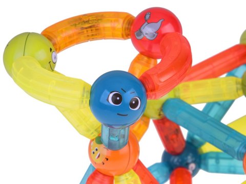 Klocki magnetyczne 3D Kolorowe Podświetlane klocki dla dzieci 76ele ZA5239 Klocki magnetyczne 3D Kolorowe Podświetlane klocki dla dzieci 76ele ZA5239