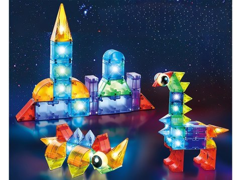 Klocki magnetyczne 3D Podświetlane klocki magnetyczne 64 ele ZA5240 Klocki magnetyczne 3D Podświetlane klocki magnetyczne 64 ele ZA5240