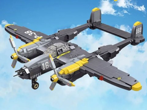 Klocki techniczne samolot bojowy myśliwiec P-38 937 ele ZA4623 Klocki techniczne samolot bojowy myśliwiec P-38 937 ele ZA4623