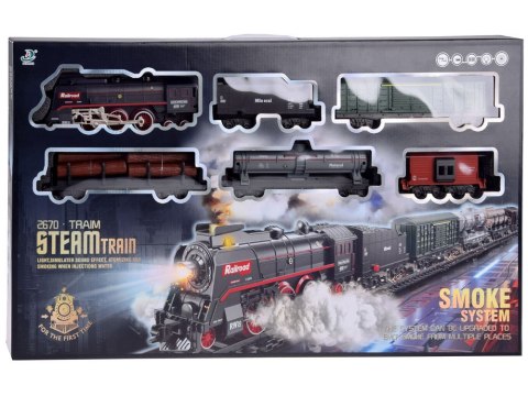 Kolejka elektryczna pociąg 185x99cm dymi paruje efekt dźwiękowy RC0622 Kolejka elektryczna pociąg 185x99cm dymi paruje efekt dźwiękowy RC0622