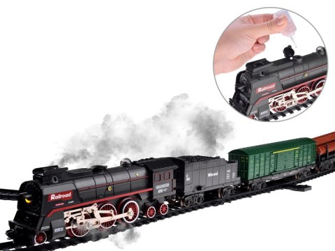 Kolejka elektryczna pociąg 185x99cm dymi paruje efekt dźwiękowy RC0622 Kolejka elektryczna pociąg 185x99cm dymi paruje efekt dźwiękowy RC0622