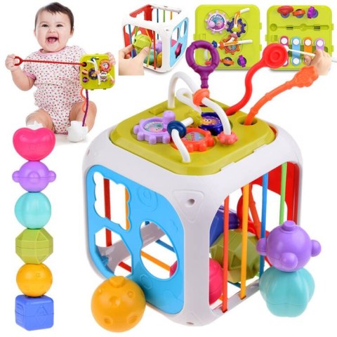 Kostka edukacyjna dla malucha sorter sensoryczny kształty cymbałki ZA5278 Kostka edukacyjna dla malucha sorter sensoryczny kształty cymbałki ZA5278