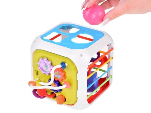 Kostka edukacyjna dla malucha sorter sensoryczny kształty cymbałki ZA5278 Kostka edukacyjna dla malucha sorter sensoryczny kształty cymbałki ZA5278