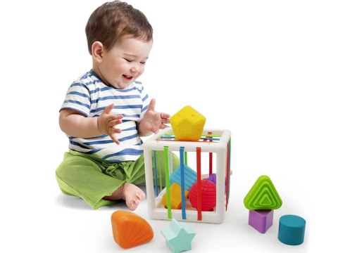 Kostka sorter zabawka dla maluszka gumki ZA4310 Kostka sorter zabawka dla maluszka gumki ZA4310