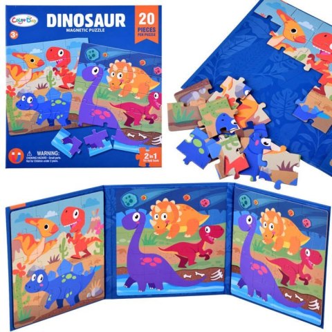 Książeczka Puzzle magnetyczne Dinozaury 40 ZA4268 Książeczka Puzzle magnetyczne Dinozaury 40 ZA4268