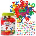 LITERKI CYFERKI MAGNETYCZNE ALFABET 80elem. magnesy TA0033