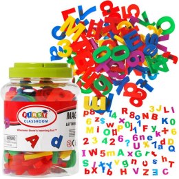 LITERKI CYFERKI MAGNETYCZNE ALFABET 80elem. magnesy TA0033