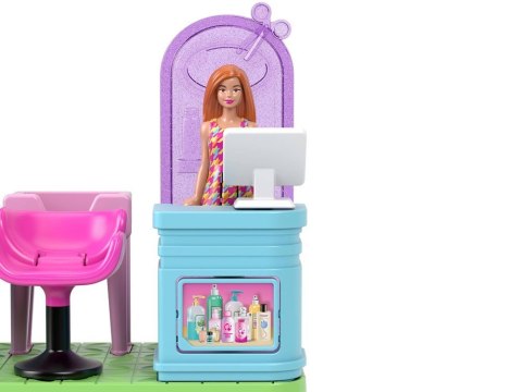 Mattel Mini Barbie Land Lalka fryzjerka + ruchomy salon fryzjerski ZA6041 D Mattel Mini Barbie Land Lalka fryzjerka + ruchomy salon fryzjerski ZA6041 D