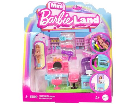 Mattel Mini Barbie Land Lalka fryzjerka + ruchomy salon fryzjerski ZA6041 D Mattel Mini Barbie Land Lalka fryzjerka + ruchomy salon fryzjerski ZA6041 D