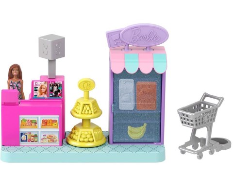 Mattel Mini Barbie Land Lalka kasjerka + supermarket i akcesoria ZA6041 B Mattel Mini Barbie Land Lalka kasjerka + supermarket i akcesoria ZA6041 B