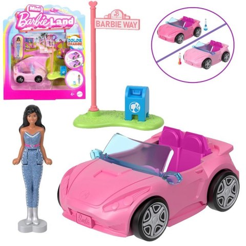 Mattel Mini Barbie Land Lalka kierowca pojazdu + autko kabriolet ZA6038 F Mattel Mini Barbie Land Lalka kierowca pojazdu + autko kabriolet ZA6038 F