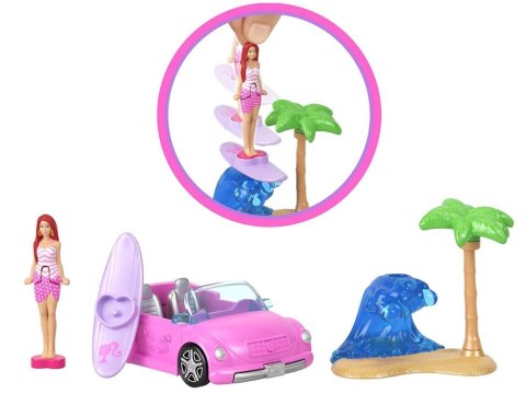 Mattel Mini Barbie Land Lalka surferka z deską + autko kabriolet ZA6038 E Mattel Mini Barbie Land Lalka surferka z deską + autko kabriolet ZA6038 E