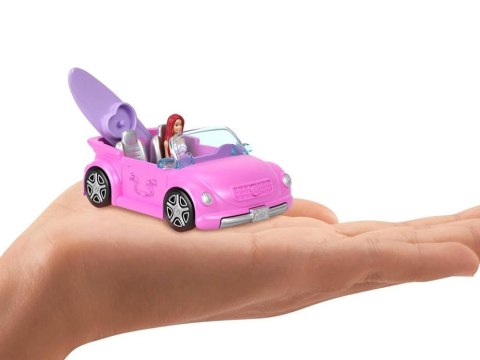 Mattel Mini Barbie Land Lalka surferka z deską + autko kabriolet ZA6038 E Mattel Mini Barbie Land Lalka surferka z deską + autko kabriolet ZA6038 E