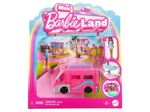 Mattel Mini Barbie Land Lalka turystka + autko kamper ZA6038 C Mattel Mini Barbie Land Lalka turystka + autko kamper ZA6038 C